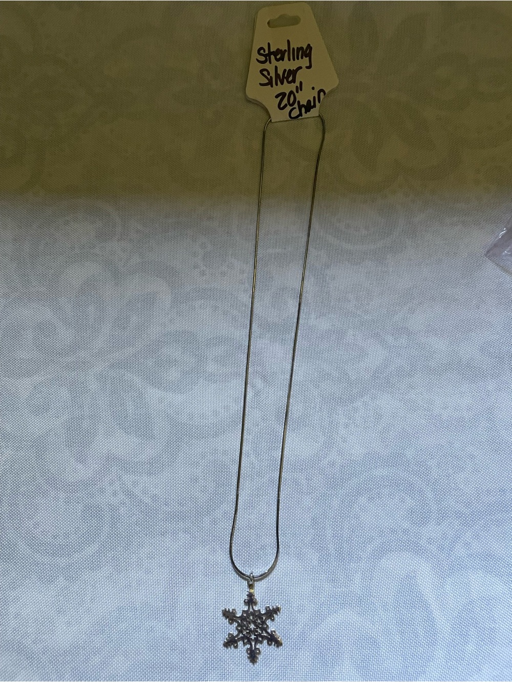 Sterling Silver Snowflake Pendant Necklace